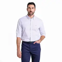 TOMMY HILFIGER - Camisa Hombre De Cuadros Manga larga de Algodón