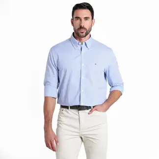 TOMMY HILFIGER - Camisa Hombre De Cuadros Manga larga de Algodón