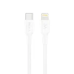 1 HORA - Cable tipo C a tipo Ligthning 3A/60w Nylon trenzado 1Mt Carga Rápida