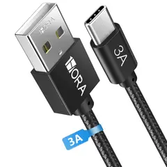 1 HORA - Cable USB a tipo C 3A Nylon trenzado 1Mt Carga Rápida