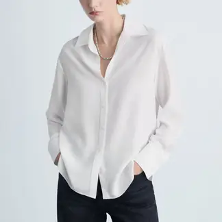 MANGO - Camisa Mujer Manga larga