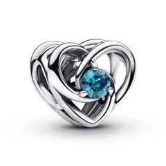 PANDORA - Charm Corazón y Gemas Entrelazados Plata Esterlina