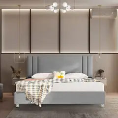 EKONOMODO - Colchón con Base Cama + Cabecero Firmeza Media Ortopédico Resortado Lupe