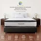 EKONOMODO - Colchón Queen Intermedio con Resortes ELITE NATURE 160 x 190 cm Colombia
