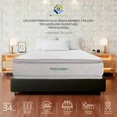 EKONOMODO - Colchón Queen Intermedio con Resortes SENSIA BAMBOO 160 x 190 cm Colombia