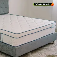 AZAME - Colchón Doble Firmeza Media Ortopédico con Pillow Resortado Luxury 140x190 cm Tela Anti-Flama Colchones - Precio de Lanzamiento