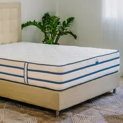 AZAME - Colchón Queen Firmeza Media Ortopédico Resortado Premium 160x190 cm Tela Anti-Flama Colchones - Precio de Lanzamiento - 0% Interés a 3 o 6 Cuotas Pagando con tu CMR Banco Falabella