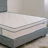 AZAME - Colchón Queen Firmeza Media Ortopédico con Pillow Resortado Luxury 160x190 cm Tela Anti-Flama Colchones - Precio de Lanzamiento