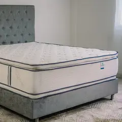 AZAME - Colchón Doble Firmeza Media Ortopédico Doble Cara Resortado Azahar Deluxe 140x190 cm Tela Anti-Flama Colchones - Precio de Lanzamiento - 0% Interés a 3, 6 o 12 Cuotas Pagando con tu CMR Banco Falabella