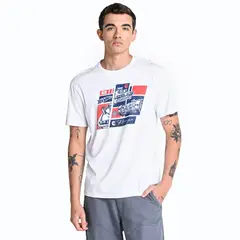 BEARCLIFF - Camiseta Hombre Manga corta con Logo de Algodón