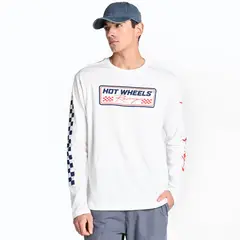 BEARCLIFF - Camiseta Hombre Manga larga con Logo de Algodón