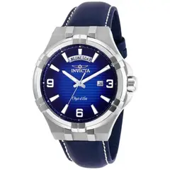 INVICTA - Reloj Hombre Objet D Art . Reloj Cuero Azul