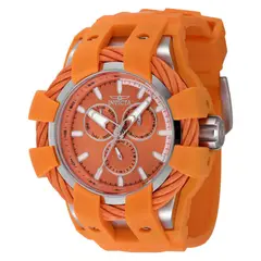 INVICTA - Reloj Hombre Bolt . Reloj Silicona Naranja