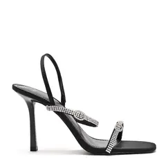 MANGO - Sandalias para Mujer con tacón Aguja Tira Strass