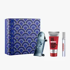 CAROLINA HERRERA - Set de Perfume Mujer Perfume 212 men EDT 90ml, gel de baño 212 men 100ml, perfume edt 212 men EDT 10ml