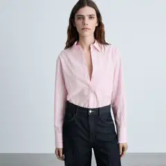 MANGO - Camisa Mujer de Rayas Manga larga