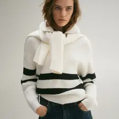 MANGO - Saco Mujer de Rayas