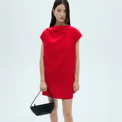 MANGO - Vestido Mujer Manga corta de Lino