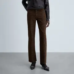 MANGO - Jean Recto Mujer Tiro alto Animal print