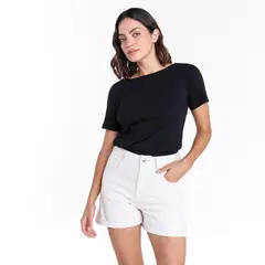 UNIVERSITY CLUB - Short Mujer Tiro medio de Algodón