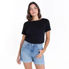 UNIVERSITY CLUB - Short Mujer Tiro medio de Algodón