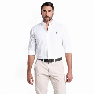 POLO RALPH LAUREN - Camisa Hombre Manga larga de Algodón Custom Fit
