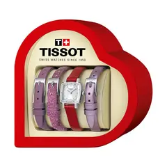 TISSOT - Set Reloj para Mujer 4 Pulsos Intercambiables Lovely Square