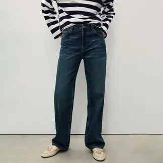 MANGO - Jean Recto Mujer Tiro medio