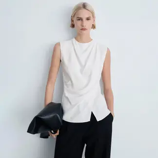 MANGO - Blusa Mujer Sin mangas