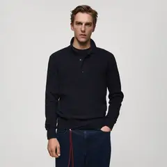 MANGO - Camiseta polo Hombre Manga larga