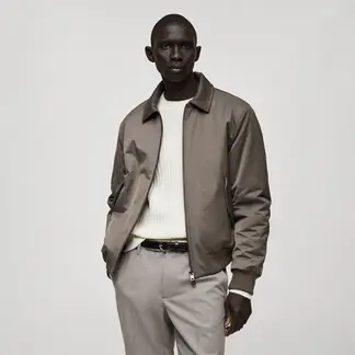 MANGO - Chaqueta Hombre de Algodón