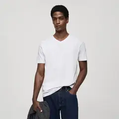 MANGO - Camiseta Hombre Manga corta de Algodón