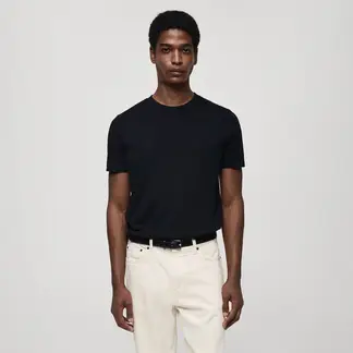 MANGO - Camiseta Hombre Manga corta de Algodón