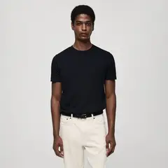 MANGO - Camiseta Hombre Manga corta de Algodón