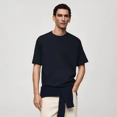 MANGO - Camiseta Hombre Manga corta de Algodón