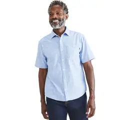 DOCKERS - Camisa Hombre Manga corta Recto de Algodón