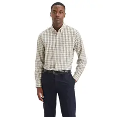 DOCKERS - Camisa Hombre Manga larga Recto de Algodón