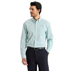 DOCKERS - Camisa Hombre Manga larga Recto de Algodón
