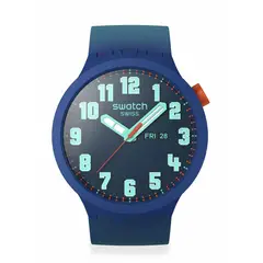 SWATCH - Relojes Unisex ESSENTIALLY BOLD. Relojes Silicona Azul SB01N700