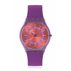 SWATCH - Relojes Unisex SWEET STRAWBERRY DREAM. Relojes Silicona Morado SS08V108