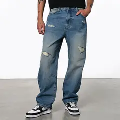 DENIMLAB - Jean 5 Bolsillos Hombre Baggy de Algodón