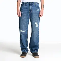 DENIMLAB - Jean 5 Bolsillos Hombre Baggy de Algodón