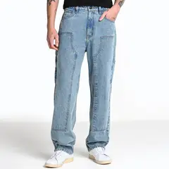 DENIMLAB - Jean 5 Bolsillos Hombre Baggy de Algodón
