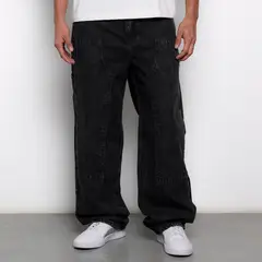 DENIMLAB - Jean 5 Bolsillos Hombre Baggy de Algodón Largo 32