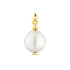 TOUS - Dije pequeño con baño de oro 18 kt sobre plata y perla cultivada Medallions