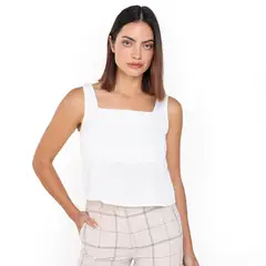 BASEMENT - Blusa Mujer Sin mangas de Algodón
