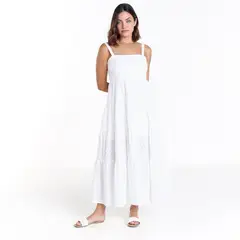BASEMENT - Vestido Mujer Largo de Algodón