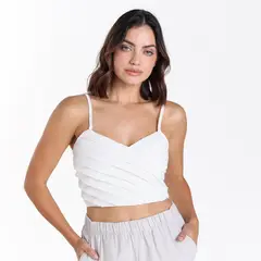 BASEMENT - Camisa Mujer Sin mangas de Algodón