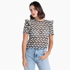 BASEMENT - Camiseta Mujer Manga corta de Algodón