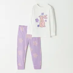 BABY FRESH - Pijama para Bebé niña 2 piezas Cintura elásticada Manga larga de Algodón